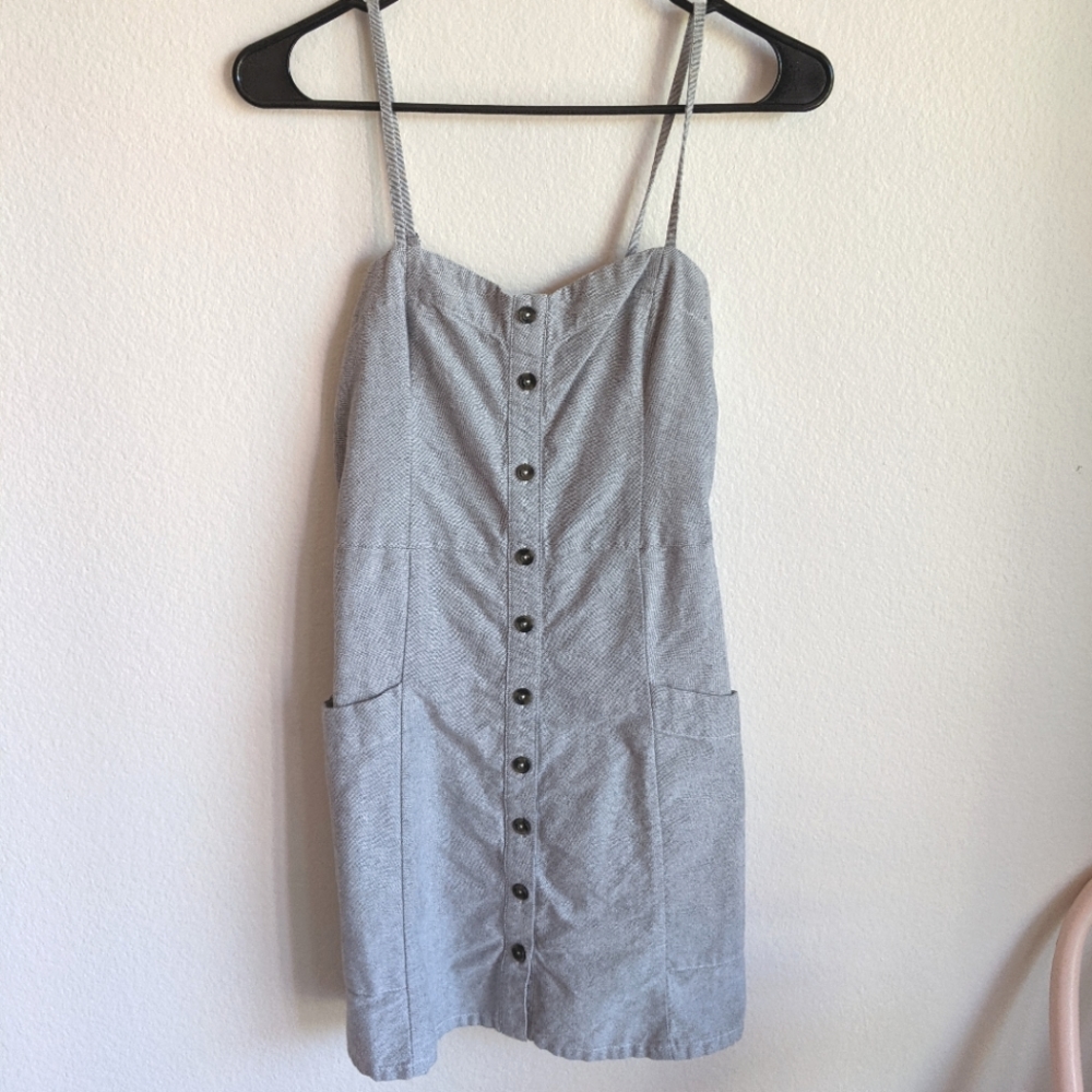 A&F XS Blue Grey Mini Dress